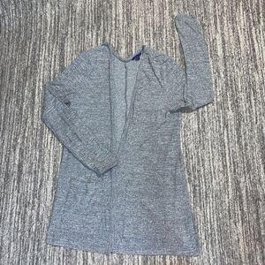 Vintage Y2K Aeropostale Women’s Size‎ Large Grey Open Front Cardigan Sweater
